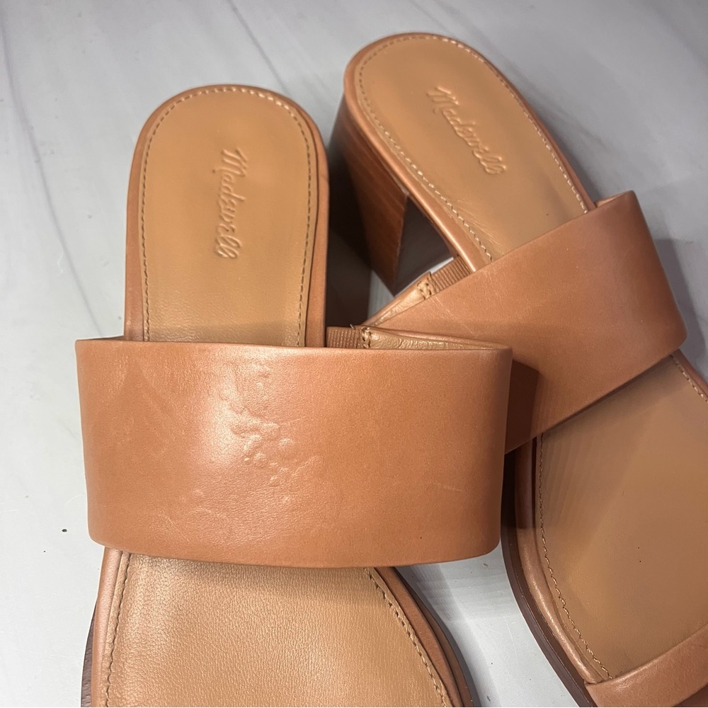 Madewell‎ Kaitlin leather sandals desert camel tan size 9.5 - Picture 4 of 7